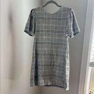 Zara Black and White Plaid Work Dress